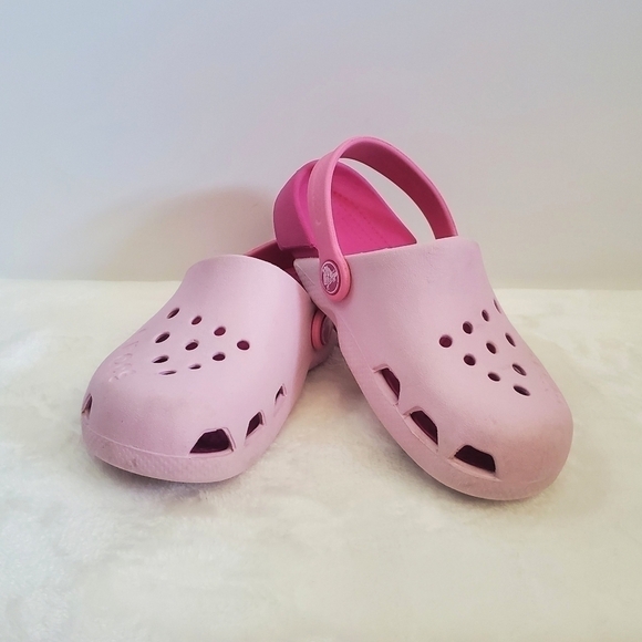 CROCS 2 Toned Pink Baya Classic Clog Child Size 12 - Picture 3 of 13